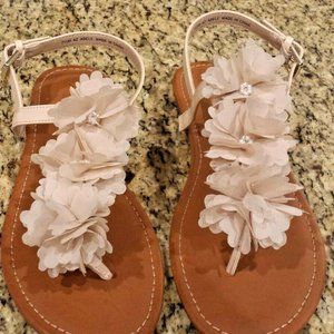 ARIZONA JEAN CO Blush Cream  flat (AZ ADELE) Sandals Size 7.5 M - NEW in BOX
